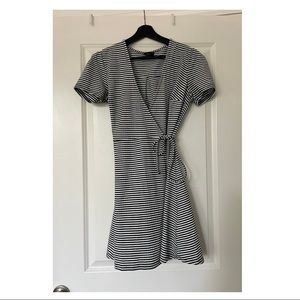 Topshop striped wrap dress.